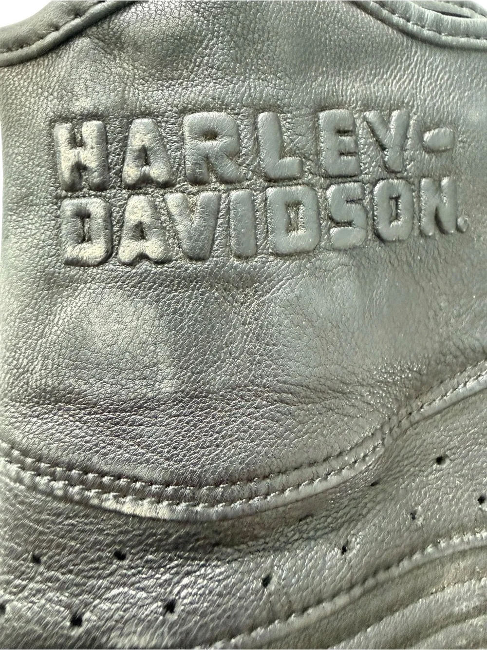 Harley-Davidson Women’s Oakbrook Black Fingerless Leather Riding Gloves XL